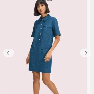 Kate Spade Denim Utility ShirtDress-Indigo